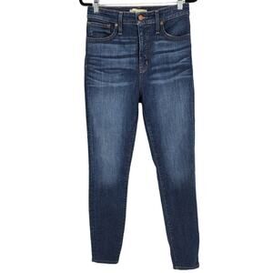 Madewell Women's Dark Wash Curvy High Rise Skinny Jeans Size 28